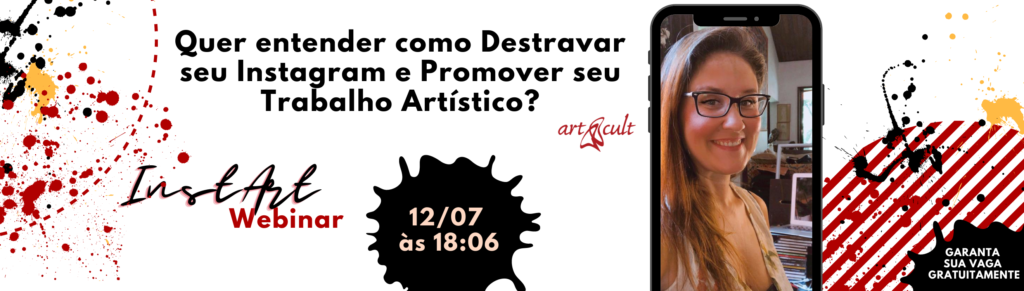 Banner webinar como promover seu trabalho artístico