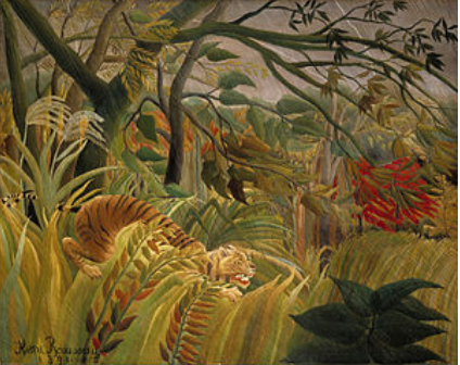 Quadro tropical Storm do pintor Henri Rousseau