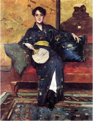 Pintura The Blue Kimono de James Whistler