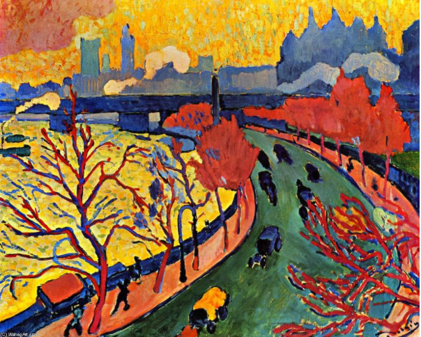 Obra de arte de uma estrada de André Derain 