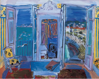 Obra de arte de Raoul Dufy vista de uma janela